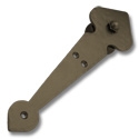 3/4 to 1-1/2 in. SPADE Door Hardware Kit - Short Bracket  (with 6 ft. Rail.