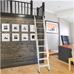 Maple - 20 in. Wide Loft Ladder Up to 10 ft. - (for use with Stationary Hardware) Order "In-Stock" for 10 ft.)